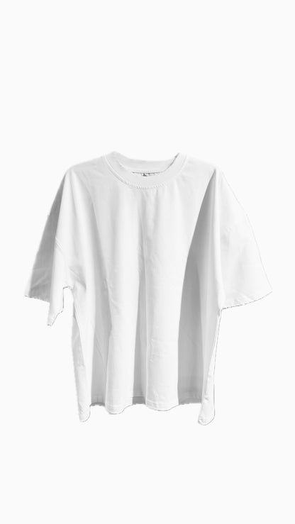 Distressed Heavyweight, Mute White T-Shirt